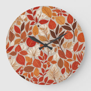 Reloj Redondo Grande Tapiz de otoño
