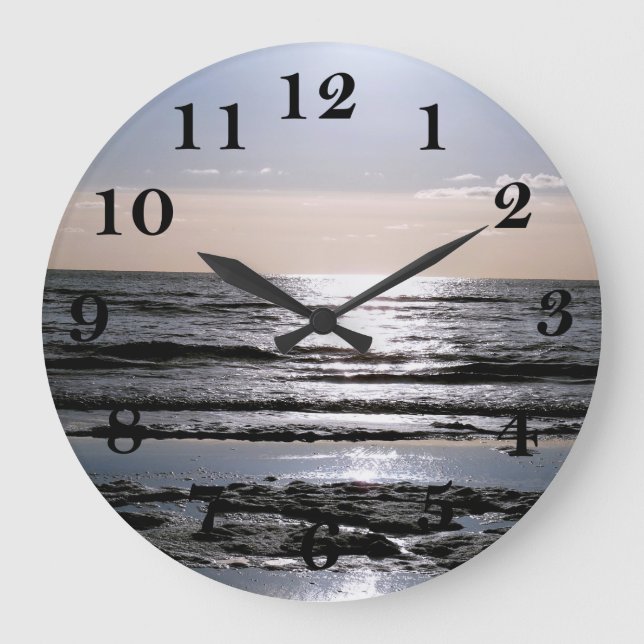 Reloj Redondo Grande Tarde en North Holland Beach (Anverso)