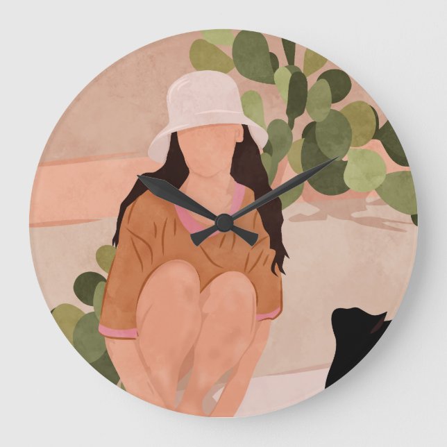 Reloj Redondo Grande Tarde tranquila (Anverso)