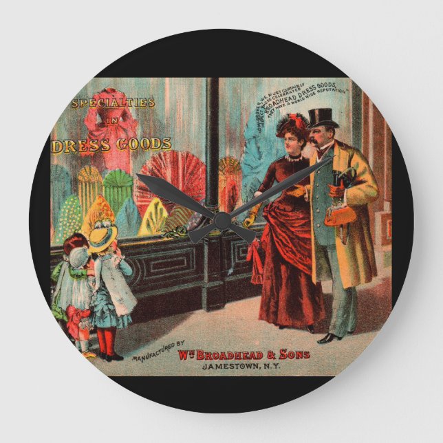 Reloj Redondo Grande tarjeta de comercio William Broadhead & Sons dress (Anverso)