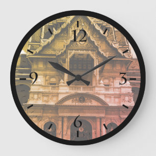 Reloj Redondo Grande Tarjeta postal vintage Tailandia Bangkok The Chakr