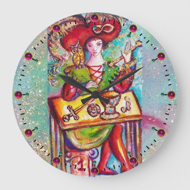 RELOJ REDONDO GRANDE TAROS DE LAS SOMBRAS PERDIDAS /EL MAGICIANO (Anverso)