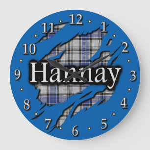 Reloj Redondo Grande Tartán escocés de Hannay del clan