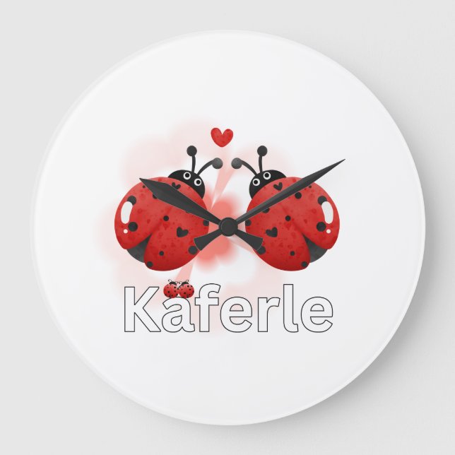 Reloj Redondo Grande Tasse Marienkäfer (Anverso)