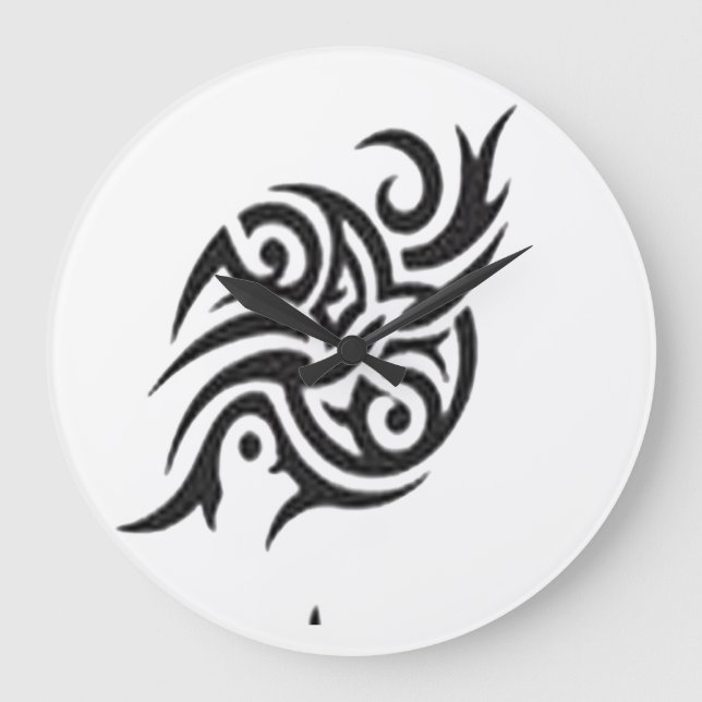 Reloj Redondo Grande Tatuaje (Anverso)