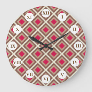 Reloj Redondo Grande Taupe, Taupe ligero, Taylor de Ikat caliente