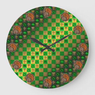 Reloj Redondo Grande Tauro & Caballo de Madera