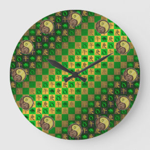 Reloj Redondo Grande Tauro & Caballo de Metal