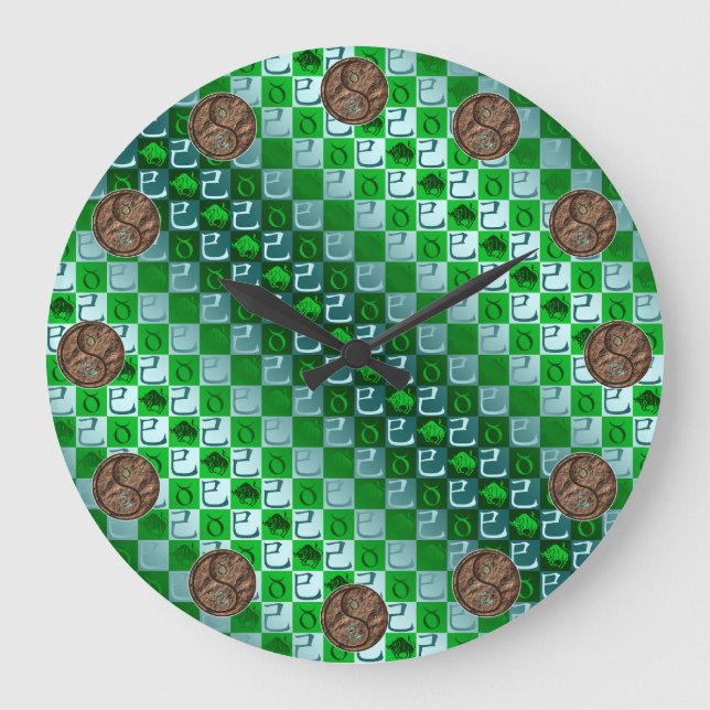 Reloj Redondo Grande Tauro & Serpiente de Tierra (Anverso)
