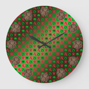 Reloj Redondo Grande Tauro & Tigre de Tierra