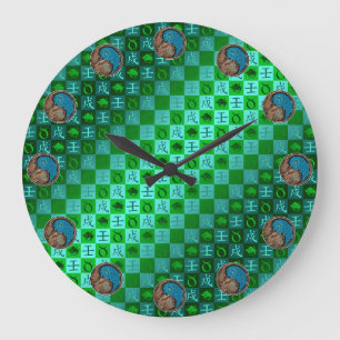Reloj Redondo Grande Tauro y Perro de Agua
