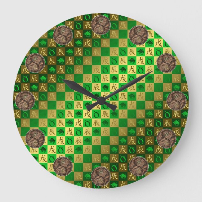 Reloj Redondo Grande Taurus & Earth Dragon (Anverso)