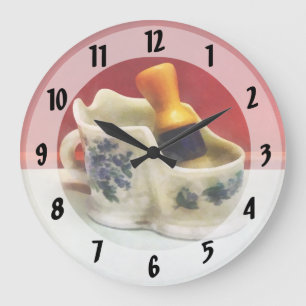Reloj Redondo Grande Taza de afeitar elegante