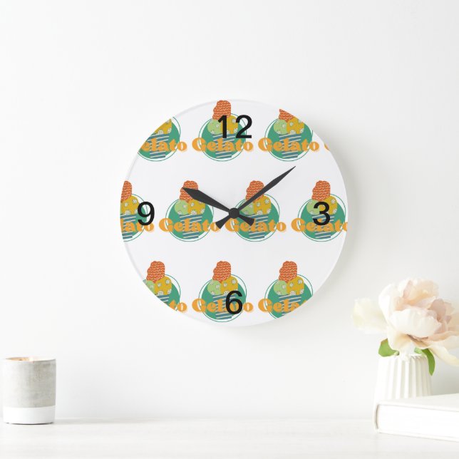 Reloj Redondo Grande taza de gelato (Hogar)