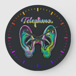 Reloj Redondo Grande Taza de Teléfono