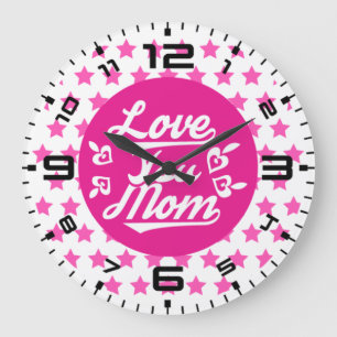 Reloj Redondo Grande Te amo el Día de la Madre-11096