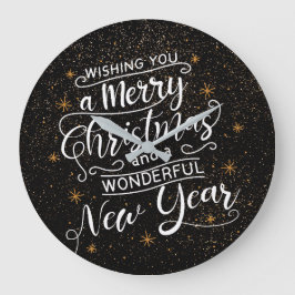 Reloj Redondo Grande Te Deseo Un Feliz Saludo De Navidad