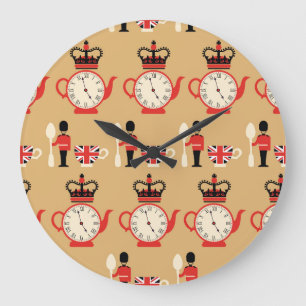 Reloj Redondo Grande Té inglés vintage: sin costuras.