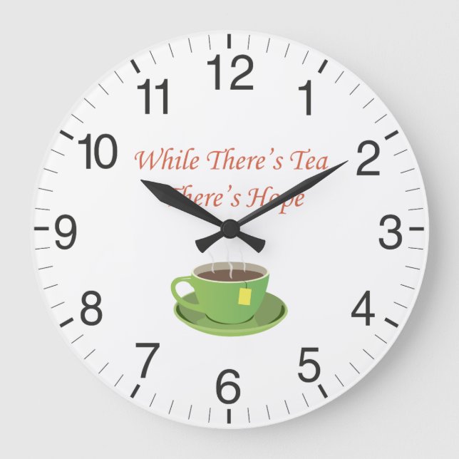 Reloj Redondo Grande Té y optimismo (Anverso)