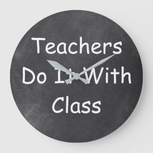 Reloj Redondo Grande Teachers Class Teacher Chalkboard Design Gift Idea