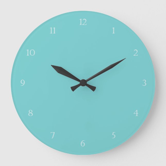 Reloj Redondo Grande Teal Sky Wall Clock (Anverso)