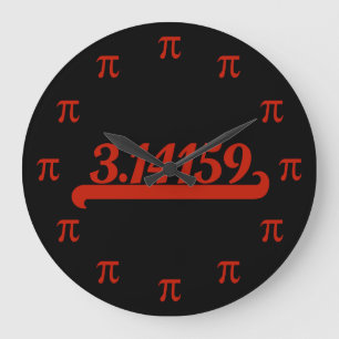 Reloj Redondo Grande Team Pi Red