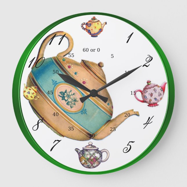 Reloj Redondo Grande Teapot Melody (Anverso)