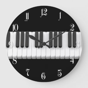 Reloj Redondo Grande Teclado de piano