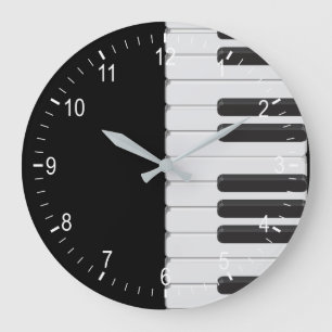 Reloj Redondo Grande Teclado de piano