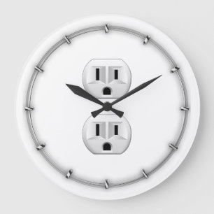 Reloj Redondo Grande Tecleo eléctrico del enchufe para modificar la