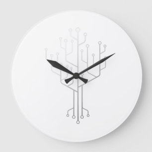 Reloj Redondo Grande Tecnología de ingeniero de códigos de programador