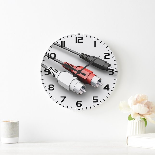 Reloj Redondo Grande Tecnología de vídeo de cables de audio (Subido por el creador)