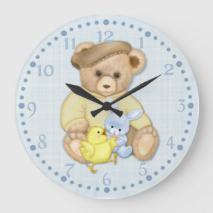 Reloj Redondo Grande Teddy Boy Easter
