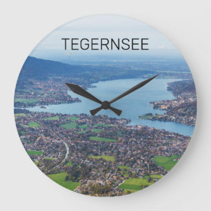 Reloj Redondo Grande Tegernsee Bavaria Lake Germany Panorama Souvenir