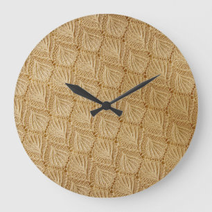Reloj Redondo Grande Tejido elegante de encaje: motivos texturados.