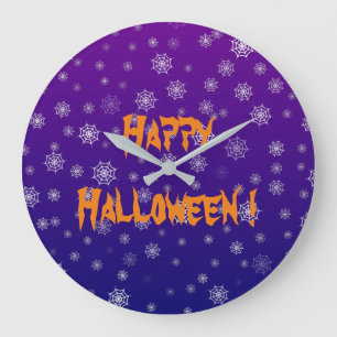 Reloj Redondo Grande Telaraña de Halloween