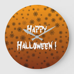 Reloj Redondo Grande Telaraña de Halloween