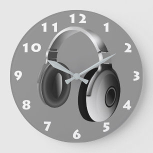 RELOJ REDONDO GRANDE TELÉFONOS DE DOCENTES NEGROS Y BLANCOS CON NÚMER