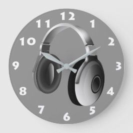 RELOJ REDONDO GRANDE TELÉFONOS DE DOCENTES NEGROS Y BLANCOS CON NÚMEROS