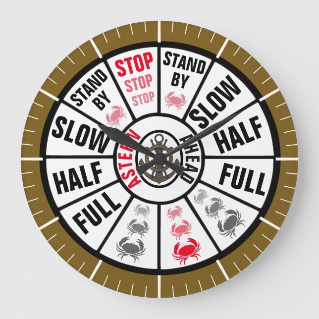 Reloj Redondo Grande Telégrafo Náutico Tradicional (Anverso)