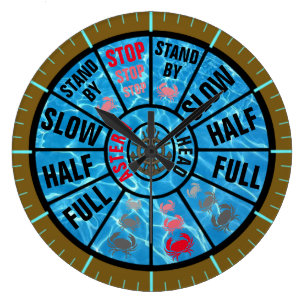 Reloj Redondo Grande Telégrafo Náutico Tradicional Reloj Grande