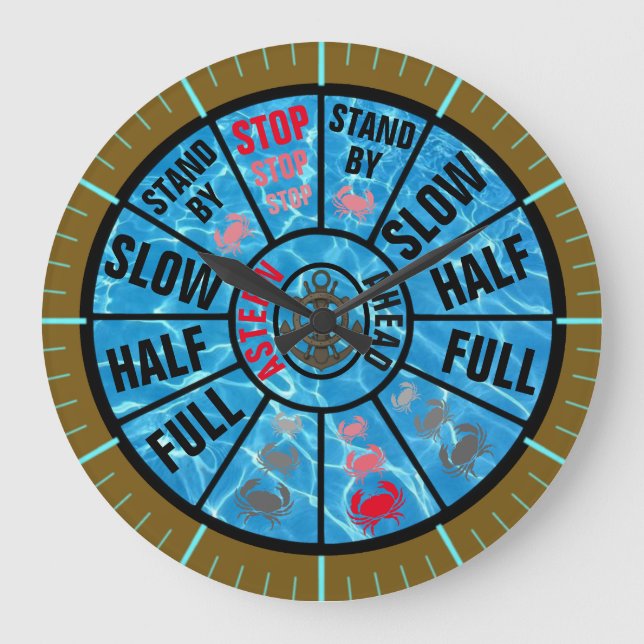 Reloj Redondo Grande Telégrafo Náutico Tradicional Reloj Grande (Anverso)