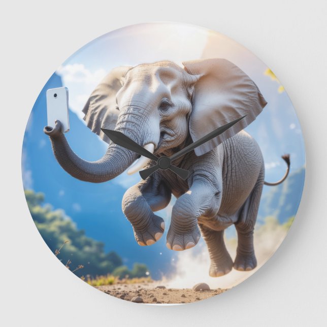 Reloj Redondo Grande TELEPHANT - Wall Clock (Anverso)