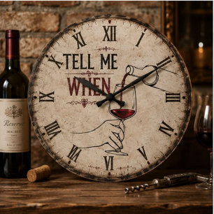 Reloj Redondo Grande Tell Me When Win
