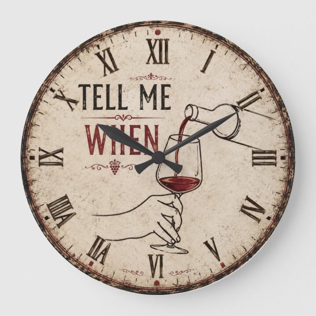 Reloj Redondo Grande Tell Me When Win (Anverso)