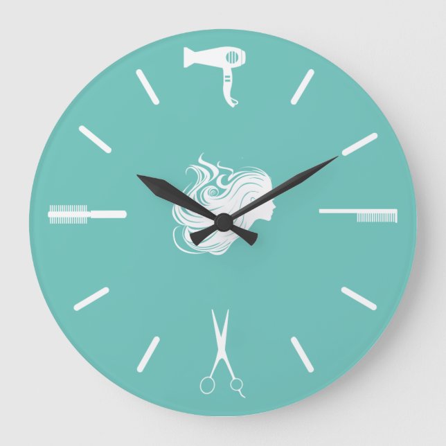 Reloj Redondo Grande Tema de belleza muralla moderna (Anverso)