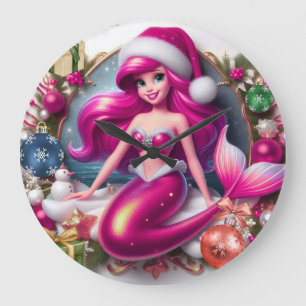 Reloj Redondo Grande Tema de Princesa Mágica