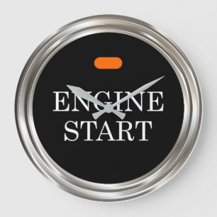 Reloj Redondo Grande Tema del coche cavernoso de Guay Mens Man