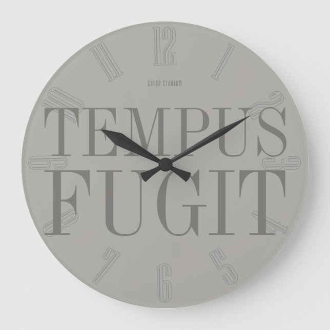 Reloj Redondo Grande Tempus Fugit (Anverso)