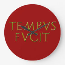 Tempus Fugit Round Clock